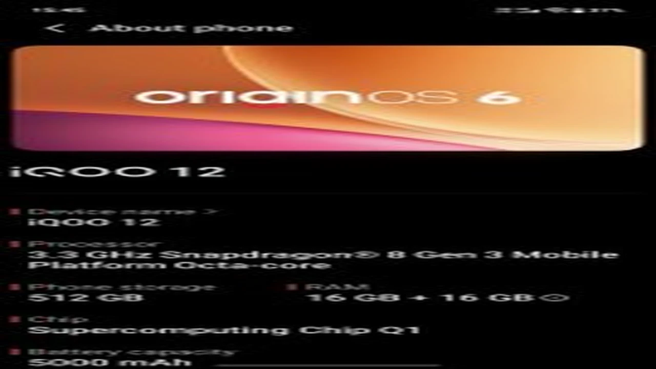 iQOO 12 يحصل على تحديث OriginOS 6 المستقر المبني على أندرويد 16 رسمياً